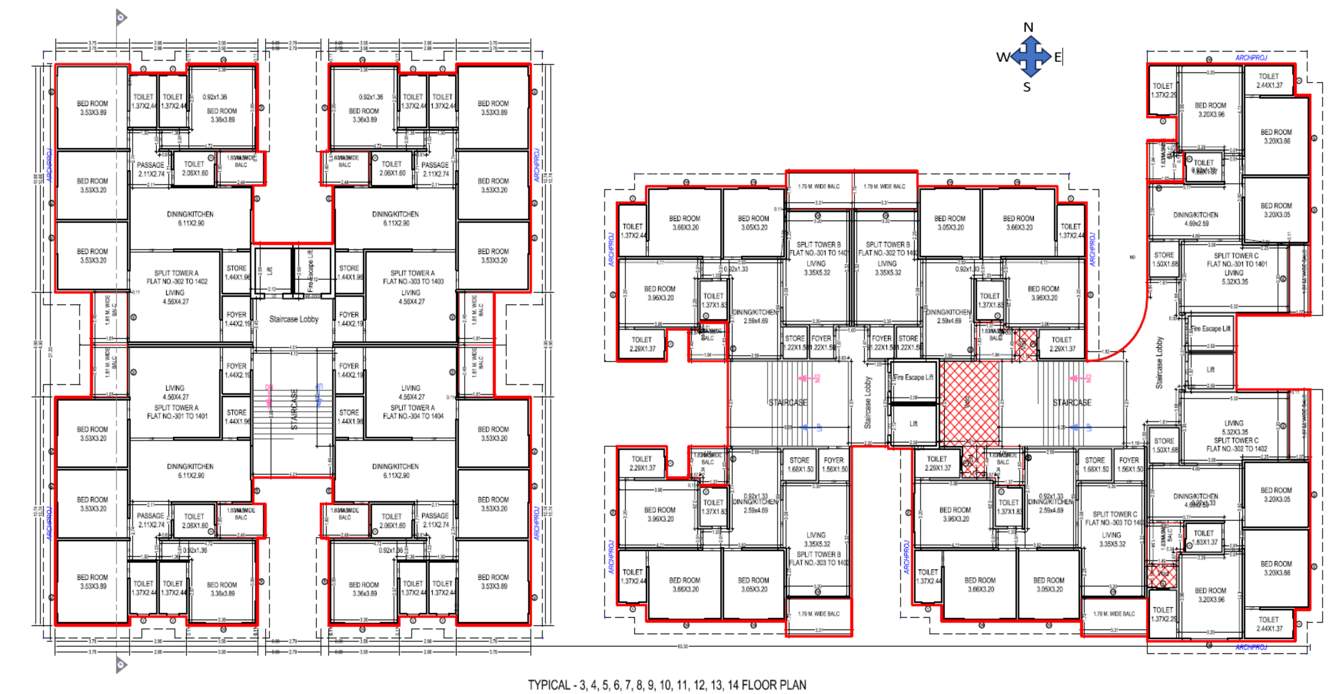  ria grand villa ii Tower C Cluster Plan from 3rd to 14th Floor