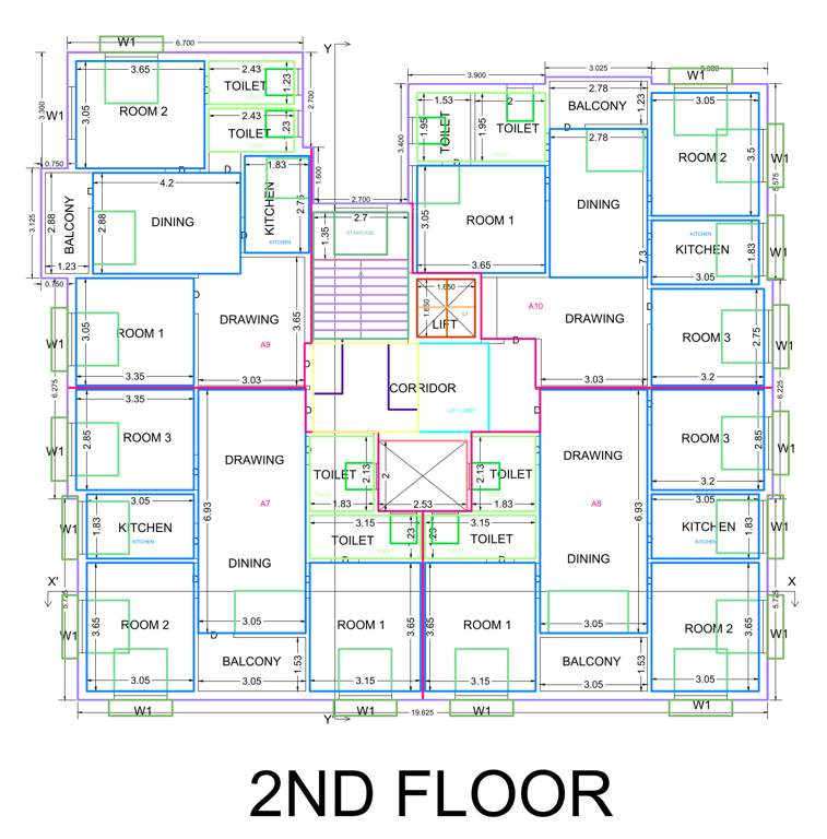 vatika Jagannath Vatika Cluster Plan for 2nd Floor
