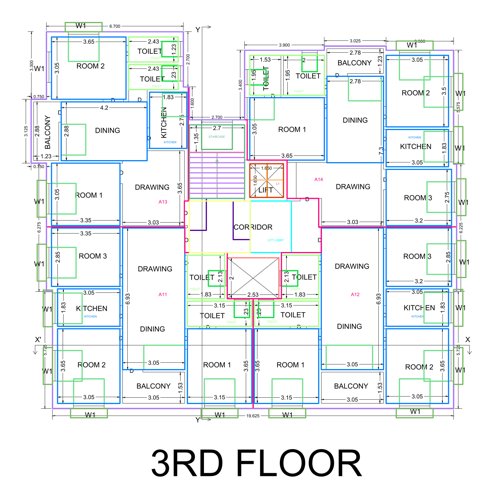 Jagannath Vatika Cluster Plan for 3rd Floor vatika Jagannath Vatika Cluster Plan for 3rd Floor