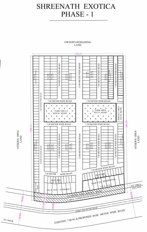  shreenath exotica phase 1 Layout Plan