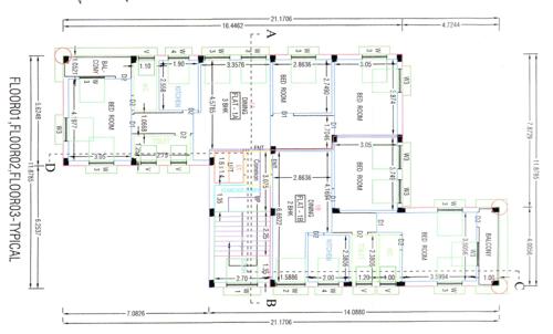  shivam-apartment Shivam Apartment Cluster Plan from 1st to 3rd Floor