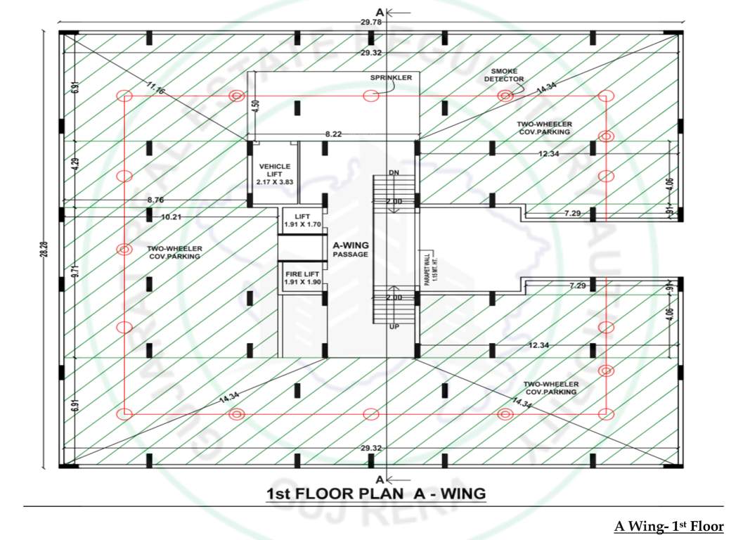  fortune vistara A Cluster Plan for 1st Floor