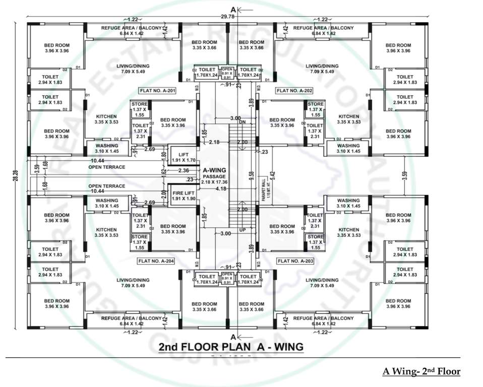  fortune vistara A Cluster Plan for 2nd Floor