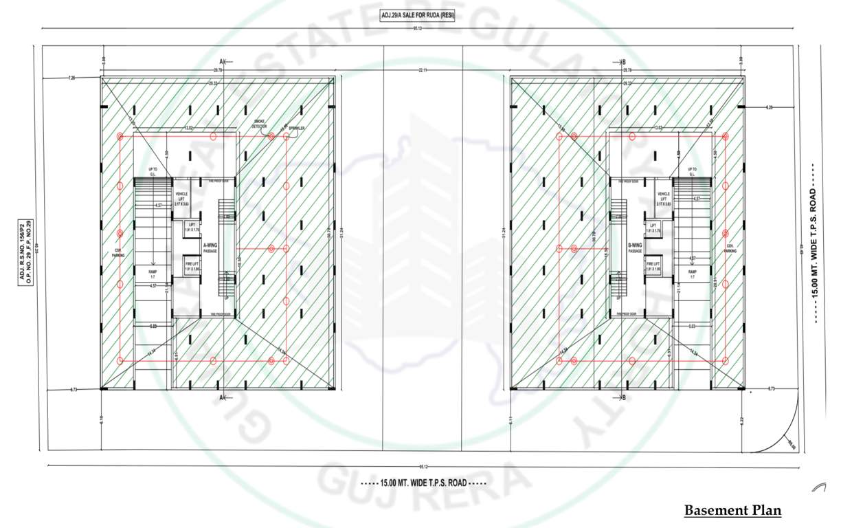  fortune vistara A Cluster Plan for basment Floor