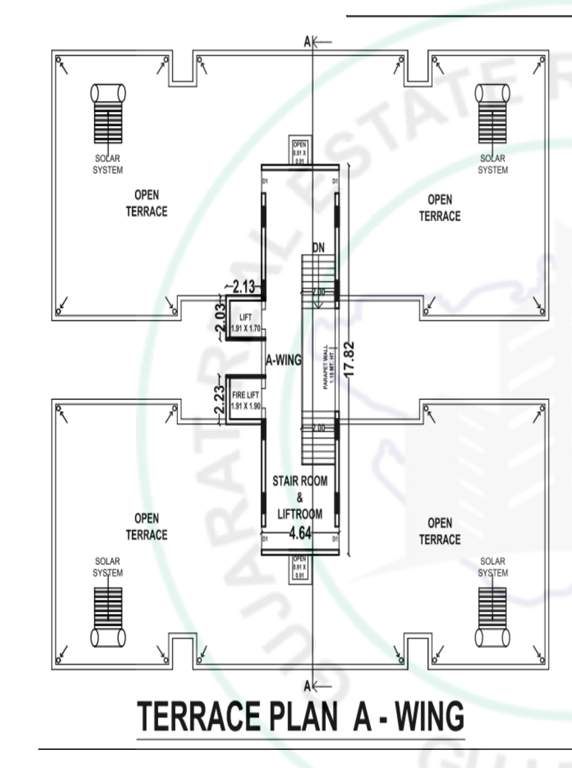  fortune vistara A Cluster Plan for terrace Floor