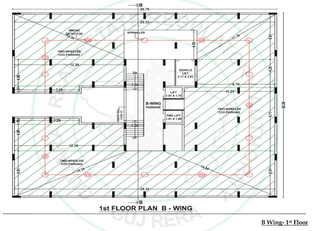  fortune vistara B Cluster Plan for 1st Floor
