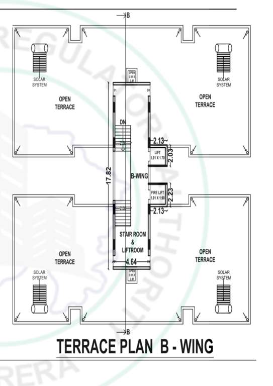  fortune vistara B Cluster Plan for terrace Floor