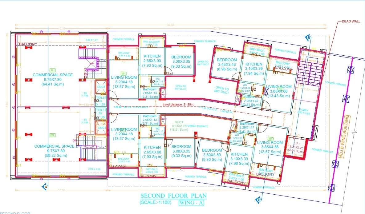 shiv tirth heights Shiv Tirth Heights A Wing Cluster Plan 2nd Floor