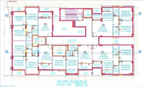 Shiv Tirth Heights B Wing Cluster Plan 2nd Floor shiv-tirth-heights Shiv Tirth Heights B Wing Cluster Plan 2nd Floor