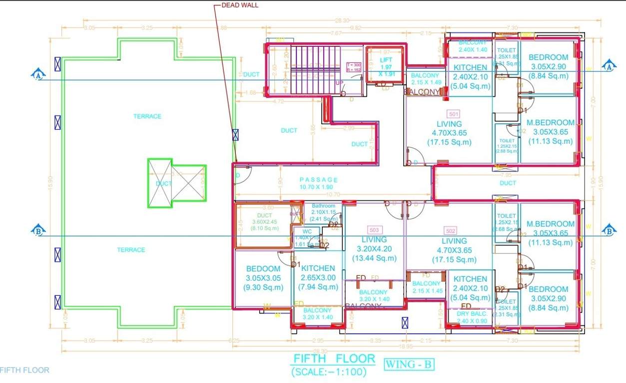 shiv tirth heights Shiv Tirth Heights B Wing Cluster Plan 5th Floor
