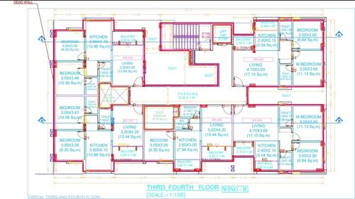 Shiv Tirth Heights B Wing Cluster Plan from 3rd to 4th Floor shiv-tirth-heights Shiv Tirth Heights B Wing Cluster Plan from 3rd to 4th Floor
