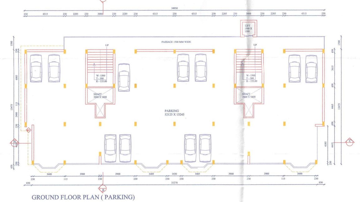 dev bhoomi royal homes Block A Cluster Plan for ground Floor