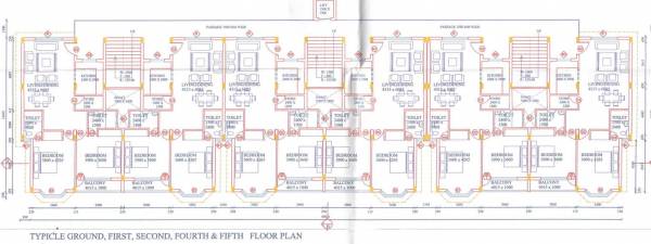  dev-bhoomi-royal-homes Block - B Cluster Plan from 1st to 5th Floor