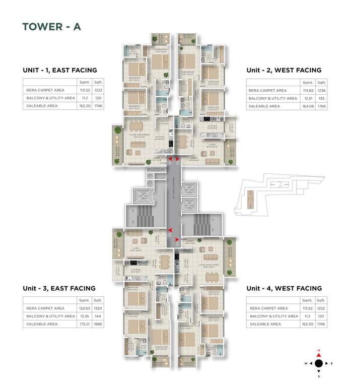  eastfield TOWER A Cluster Plan from 1st to 25th Floor