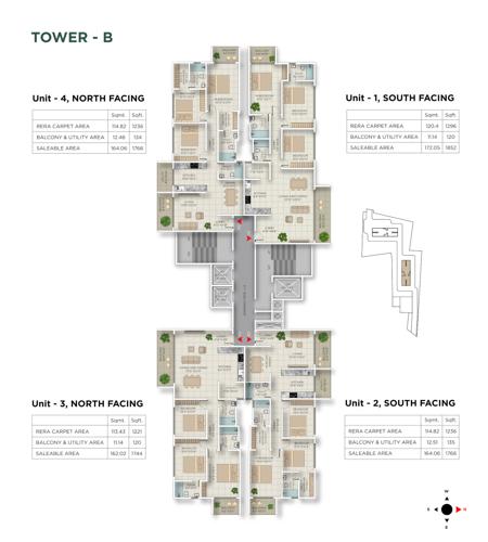  eastfield TOWER B Cluster Plan from 1st to 25th Floor