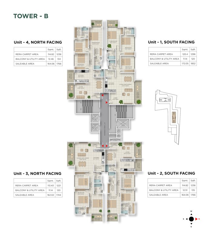  eastfield TOWER B Cluster Plan from 1st to 25th Floor
