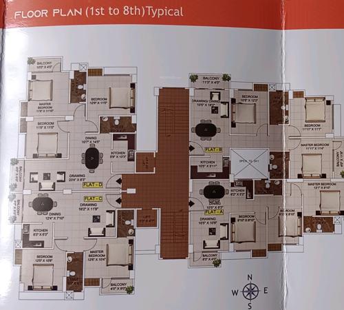  navakta-enclave-phase-2 Navakta Enclave Phase 2 Cluster Plan from 1st to 8th Floor
