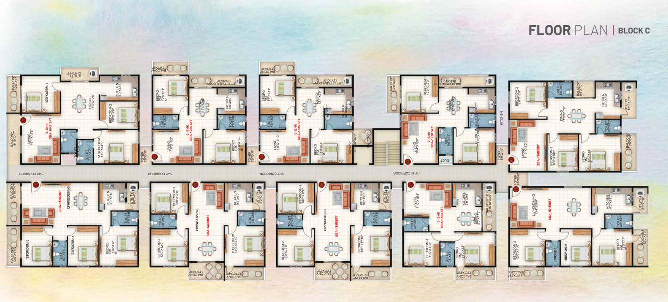  kanaka paradise Tower C Cluster Plan from 1st to 4th Floor