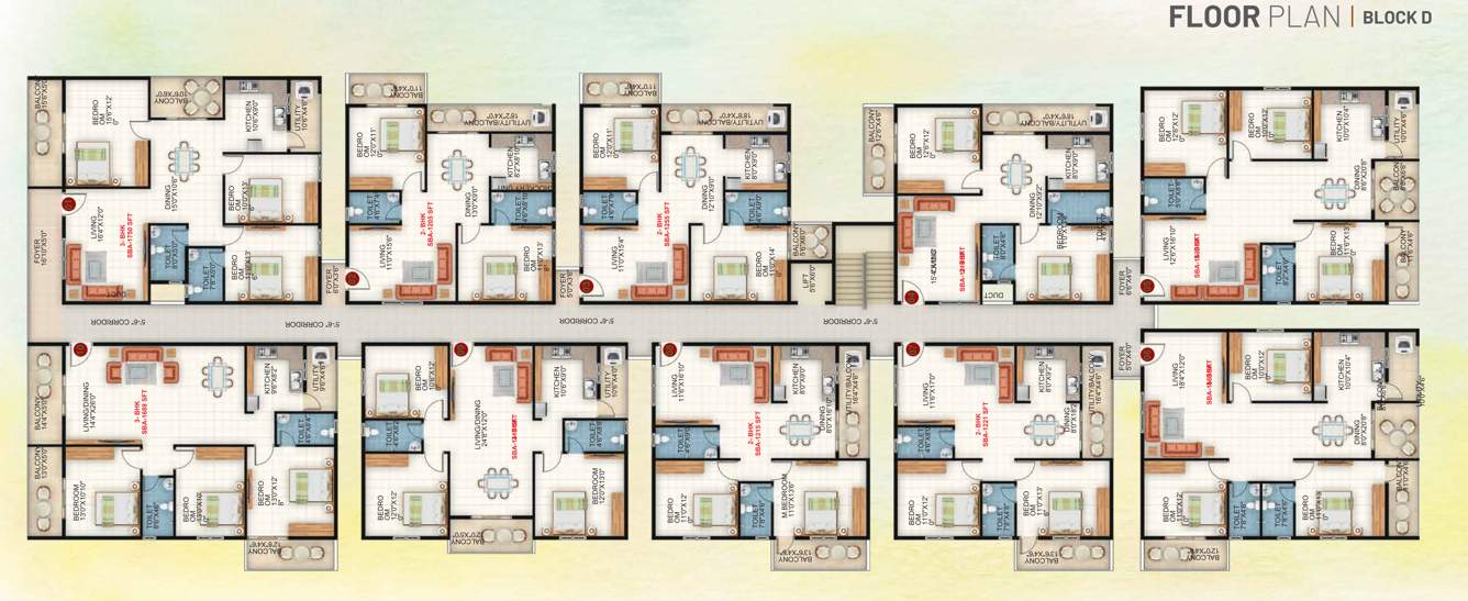  kanaka paradise Tower D Cluster Plan from 1st to 4th Floor