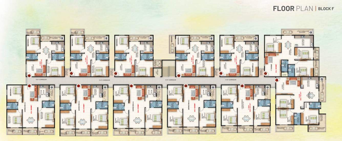  kanaka paradise Tower F Cluster Plan from 1st to 4th Floor