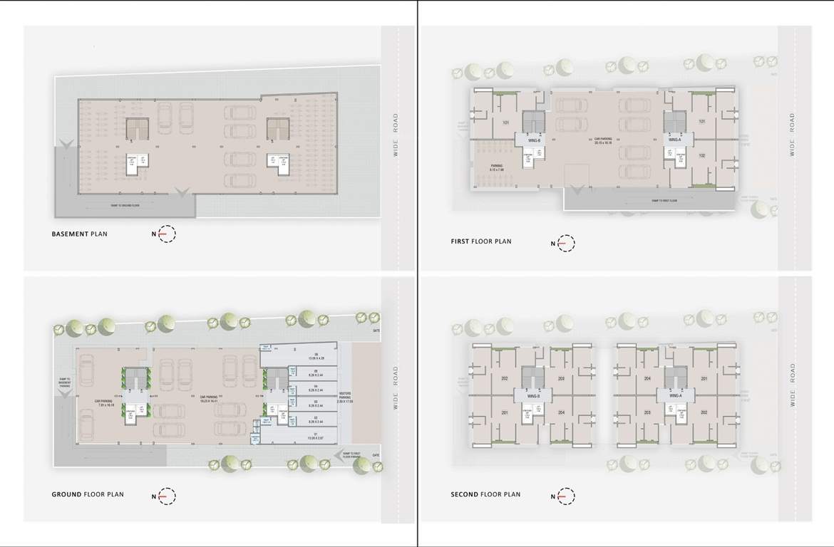  aradhna heights A Cluster Plan from 1st to 2nd Floor