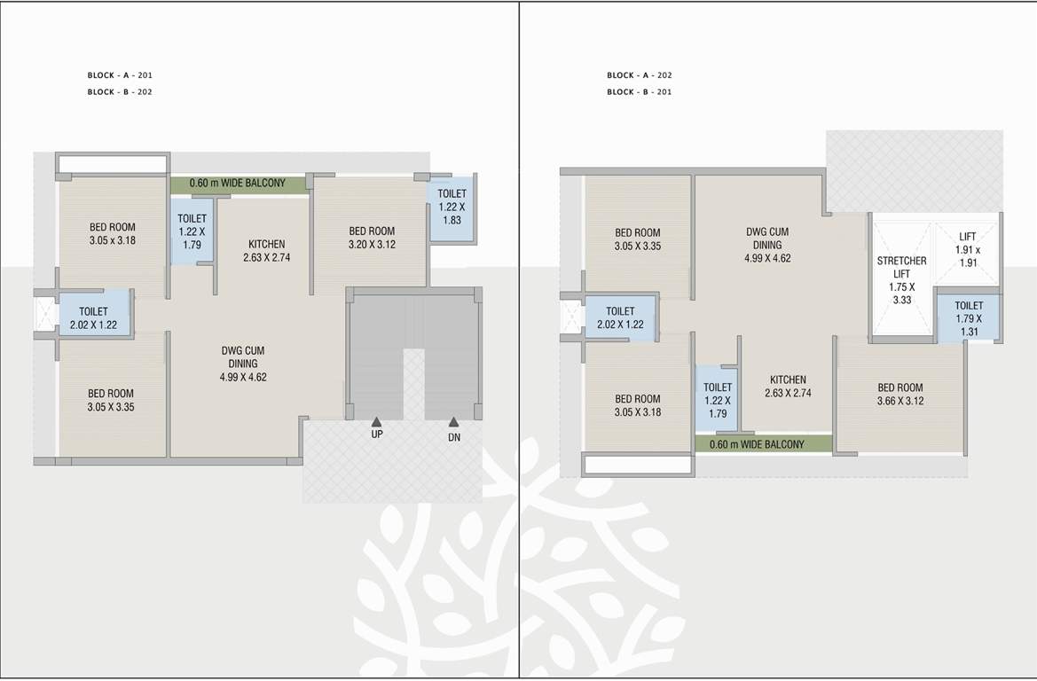  aradhna heights A Cluster Plan from 3rd to 4th Floor