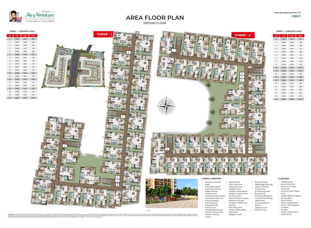  sky shlokam Shlokam Block 1, Block 2 Cluster Plan for ground Floor