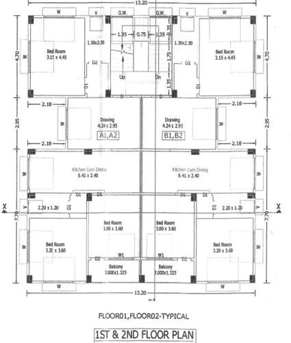  disha-apartment Disha Apartment Cluster Plan from 1st to 2nd Floor