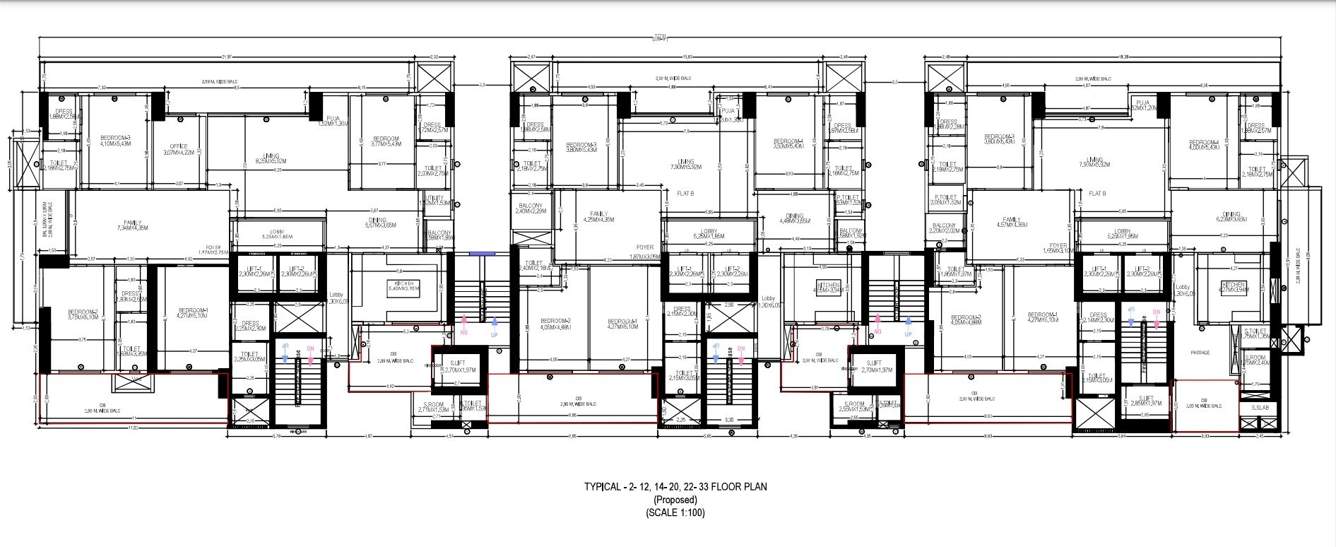  paloma the grandeur Cluster Plan from 2nd to 33th Floor