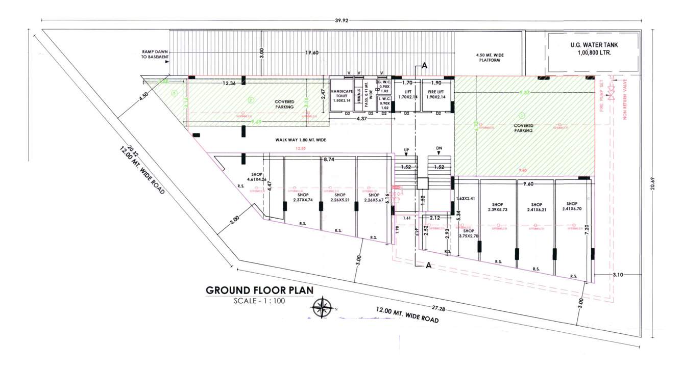  height Height Cluster Plan for ground Floor