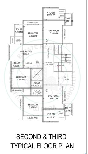  noori-mahal Noori Mahal Cluster Plan from 2nd to 3rd Floor