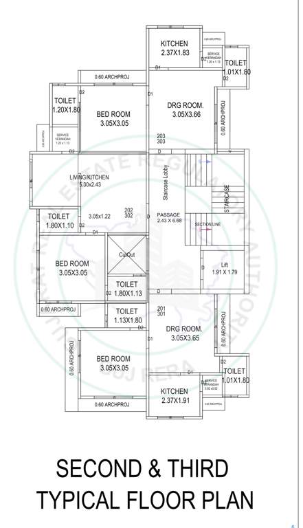  noori mahal Noori Mahal Cluster Plan from 2nd to 3rd Floor