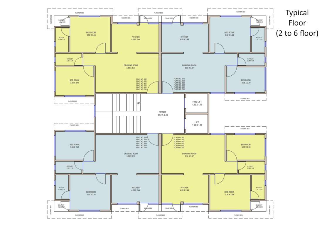  apple heaven Apple Heaven Cluster Plan from 2nd to 6th Floor