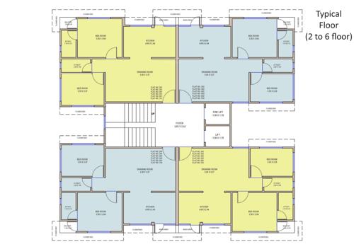 Apple Heaven Cluster Plan from 2nd to 6th Floor apple-heaven Apple Heaven Cluster Plan from 2nd to 6th Floor