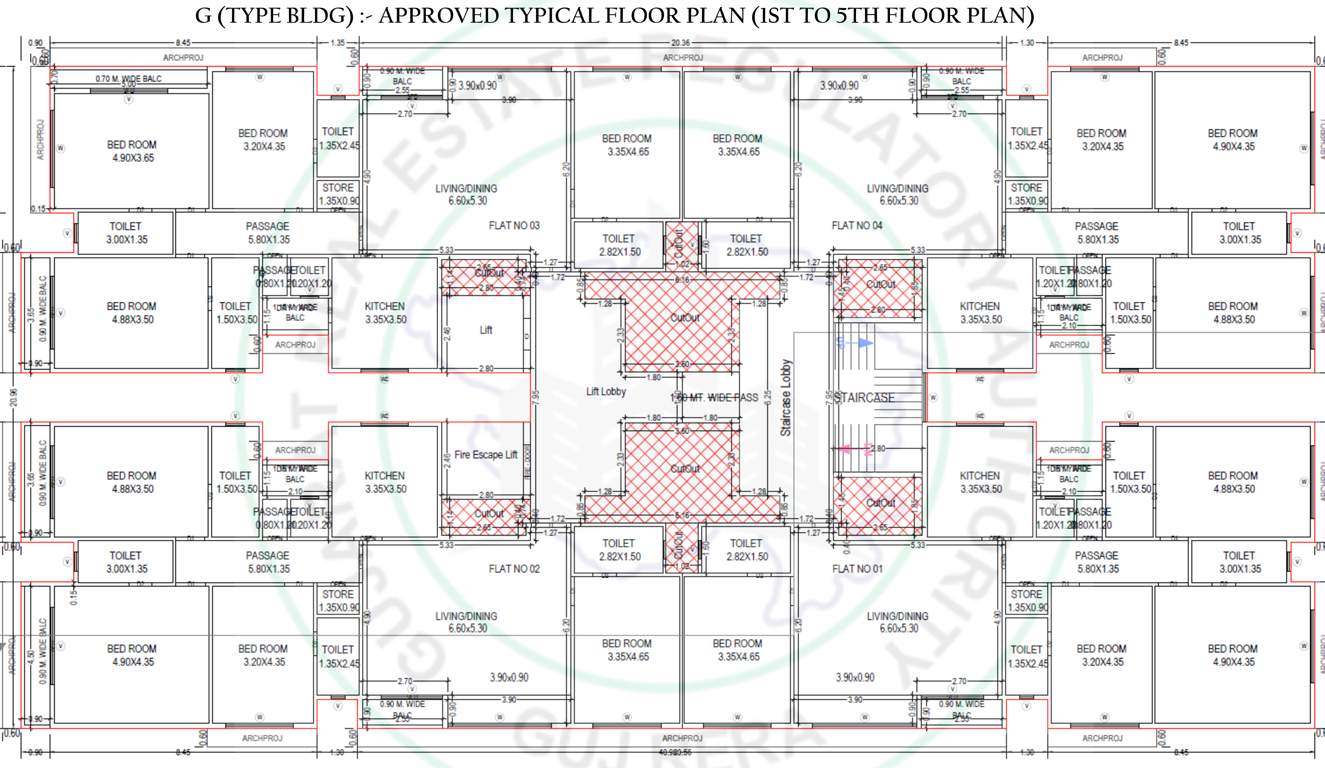  green leaves building g and h Green Leaves Building G And H BlocK G Cluster Plan from 1st to 5th Floor