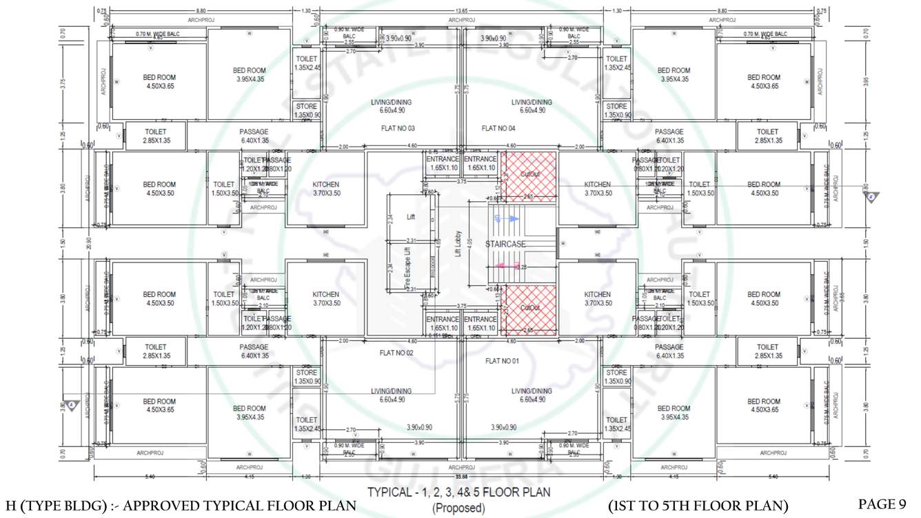  green leaves building g and h Green Leaves Building G And H Block H Cluster Plan from 1st to 5th Floor