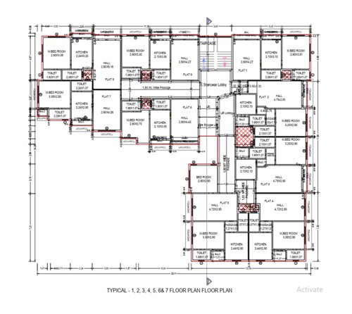 Residency 2 Block C Cluster Plan from 1st to 7th Floor residency-2 Residency 2 Block C Cluster Plan from 1st to 7th Floor