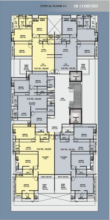  sb comfort SB COMFORT Cluster Plan from 3rd to 5th Floor