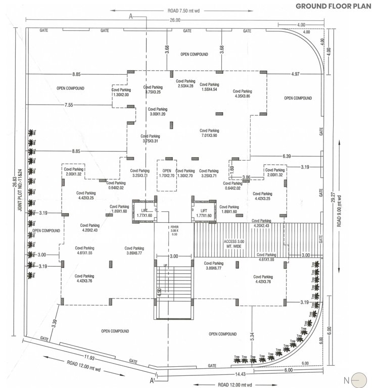  uma skyz Tower A Cluster Plan for ground Floor