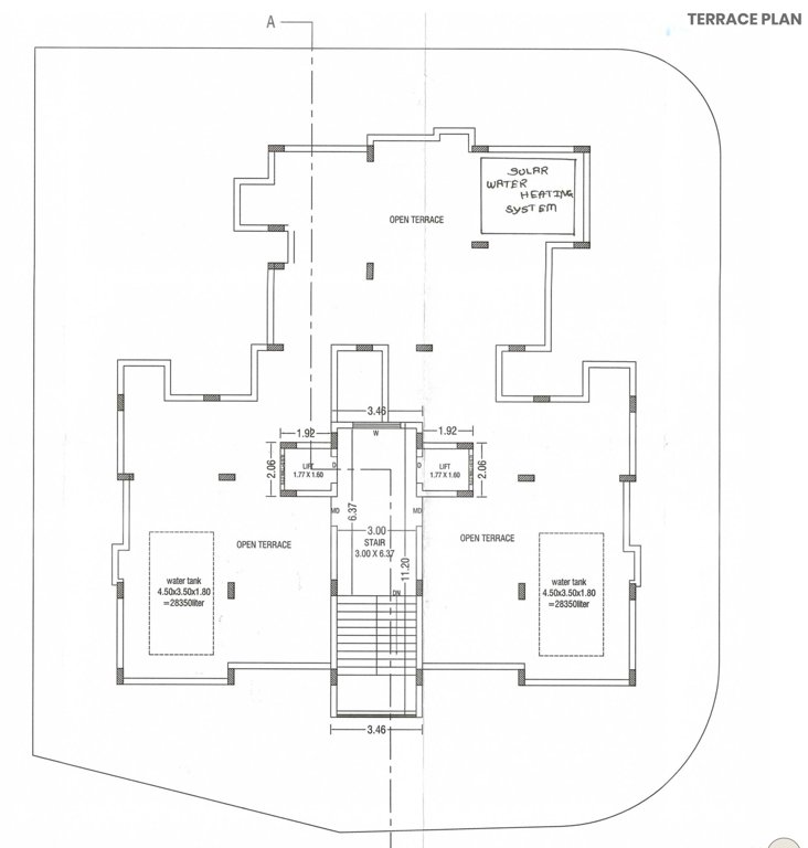  uma skyz Tower A Cluster Plan for terrace Floor