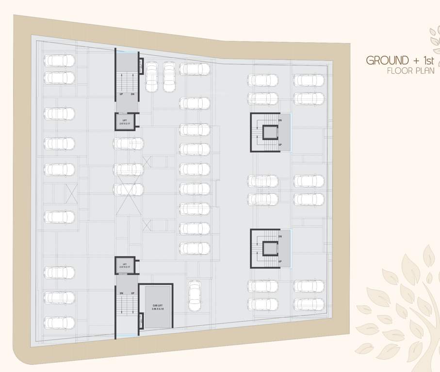  saundarya Wing B Cluster Plan for ground Floor