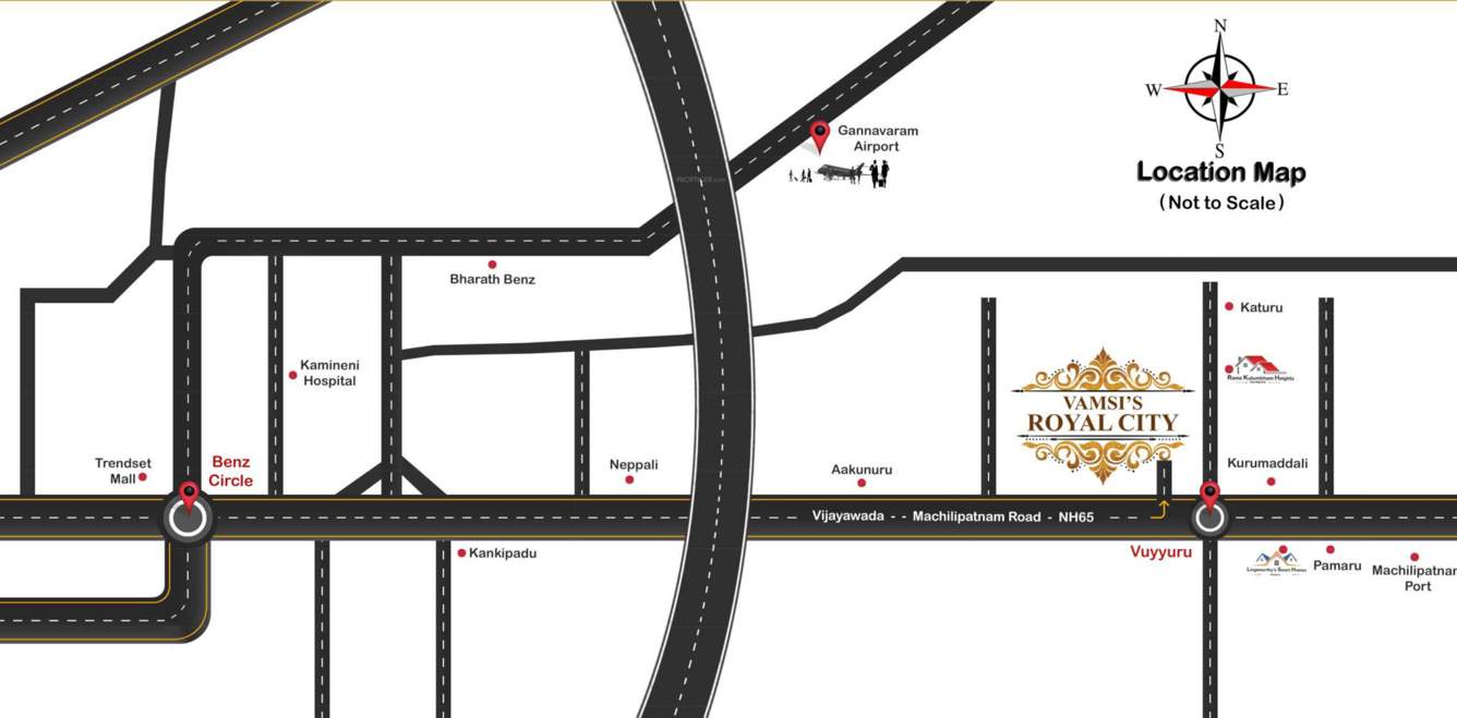 leela vamsi s royal city Location Plan