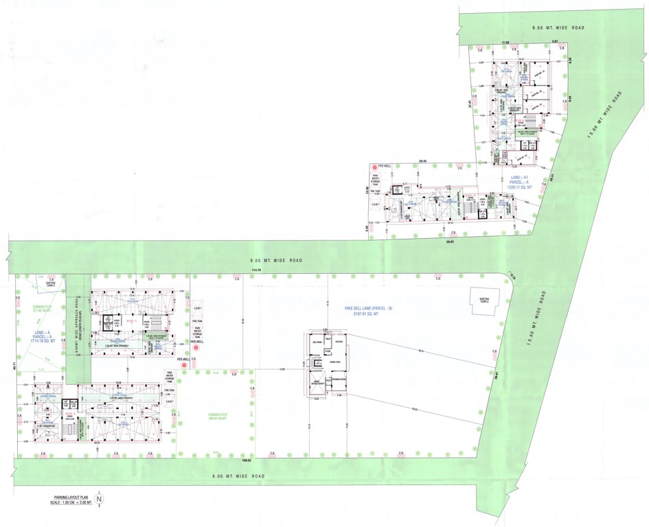  adarshnagar Tower A,A1,B,B1 Cluster Plan For Basement