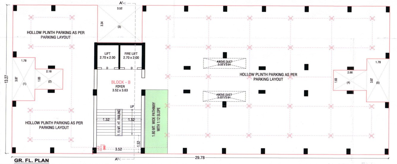  adarshnagar Tower B Cluster Plan for ground Floor