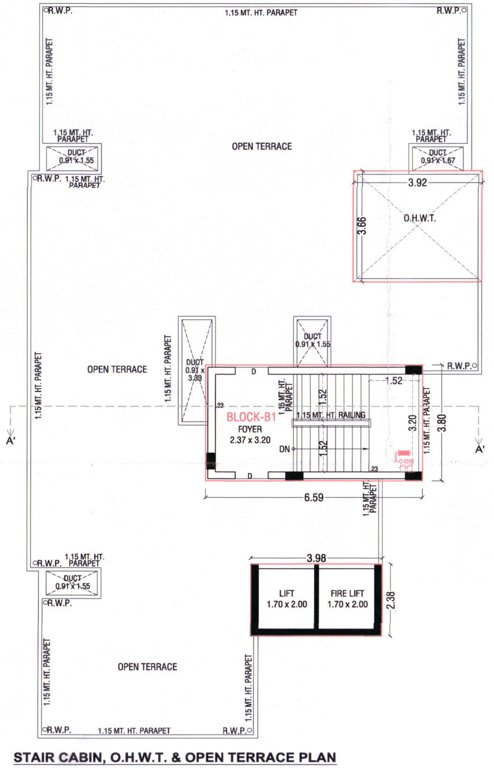  adarshnagar Tower B1 Cluster Plan For Terrace