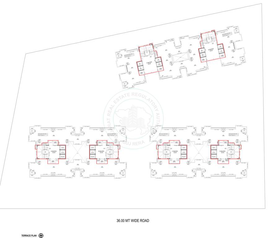  orchid finsbury Tower Tower A B C D E F Cluster Plan for terrace Floor Cluster Plan for terraceFloor