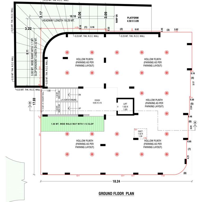  new panchshil apartment owners association Block A Cluster Plan for ground Floor