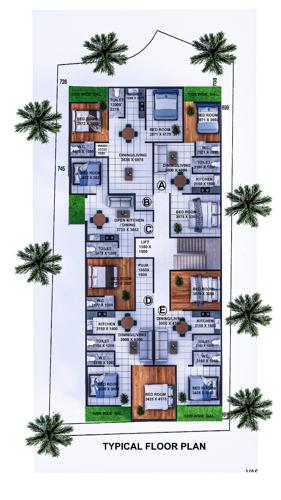  swabhumi-galaxy Tower B Cluster Plan from 1st to 5th Floor