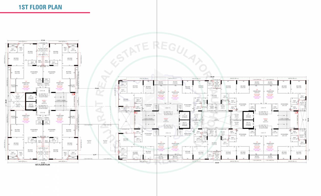  vasudha Block A, B & C Cluster Plan for 1st Floor