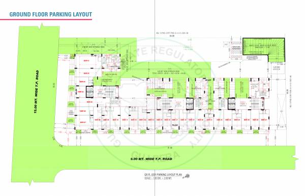  vasudha Block A, B & C Cluster Plan for ground Floor Parking Plan